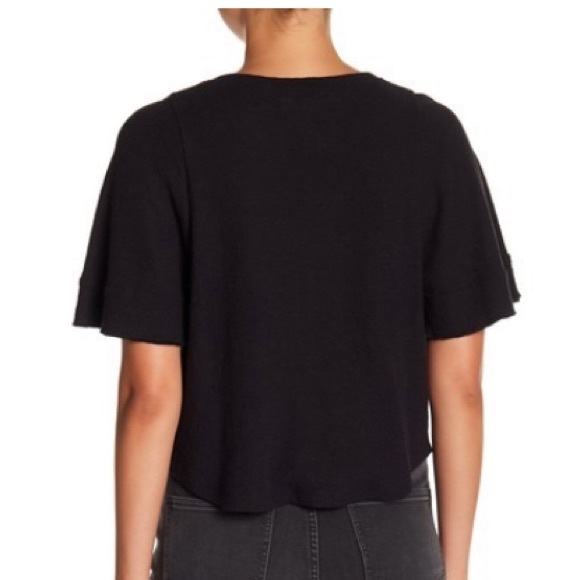 Madewell Texture & Thread Flutter Sleeve Top - Picture 3 of 6